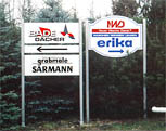 Hinweisschilder Bade/Sarmann/Erika, Bad Bevensen